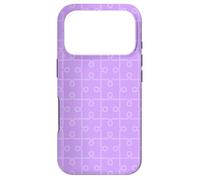 Carcasa para iPhone 17 Pro Purple Lavender Geometric Linked Puzzle Pieces Pattern