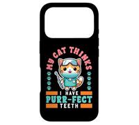 Carcasa para iPhone 17 Pro Purr-FECT Dentista Dental Oficina Humor Gato