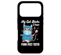 Carcasa para iPhone 17 Pro Purr-FECT Dentista Dental Oficina Humor Gato