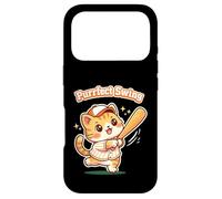 Carcasa para iPhone 17 Pro Purrfect Swing Cute Cat - Bateador de béisbol