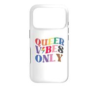 Carcasa para iPhone 17 Pro Queer Vibes Only Gay Pride Month LGBTQ Rainbow Pride Lesbian
