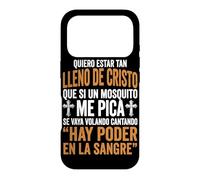 Carcasa para iPhone 17 Pro Quiero Estar Tan Lleno De Cristo Humor Cristiano Español
