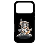 Carcasa para iPhone 17 Pro Raccoon Astronaut On The Moon with Rocket Retro Space Iconic