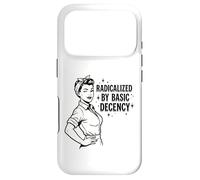 Carcasa para iPhone 17 Pro Radicalized by Basic Decency Cita Feminista Retro