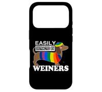 Carcasa para iPhone 17 Pro Rainbow LGBT Love Weiners Perros Amor Divertido Hombre Gay Orgullo Diversión