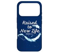 Carcasa para iPhone 17 Pro Raised to New Life Christian Faith Church Baptism Romans 6:4