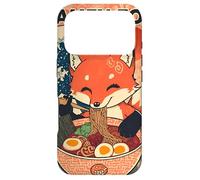 Carcasa para iPhone 17 Pro Ramen Fox Cute Japanese Noodle Lover Retro Anime Kawaii Ezo