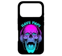 Carcasa para iPhone 17 Pro Rave Papi EDM Music Festival Trippy Skull DJ Auriculares