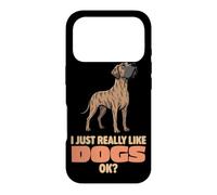 Carcasa para iPhone 17 Pro Realmente Me Gustan los Perros Ok Amante de los Animales Lindo Gran Danés