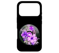 Carcasa para iPhone 17 Pro Record Player LP Music Themed Pressed Flower Purple Floral