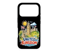 Carcasa para iPhone 17 Pro Recuerdo de Viaje de Castillos con Bandera del Reino Unido