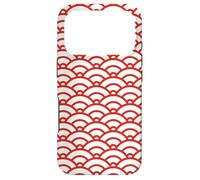 Carcasa para iPhone 17 Pro Red Arches Semicircles Mountains Geometric Pattern