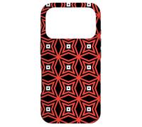 Carcasa para iPhone 17 Pro Red Black Poinsettia Gothic Star Kaleidoscope Pattern