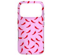 Carcasa para iPhone 17 Pro Red Chili Pepper Spicy Pink Pattern Fun Estética Food Art