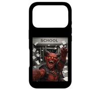 Carcasa para iPhone 17 Pro Red Devil Último Día De Escuela Vacaciones De Verano Divertido Meme Selfie