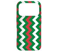 Carcasa para iPhone 17 Pro Red Green White Italy Tricolor Zigzag Tuscan Stripe Pattern