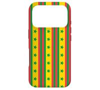 Carcasa para iPhone 17 Pro Red Green Yellow Star Stripe Senegal Color Flag Pattern
