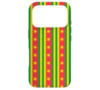 Carcasa para iPhone 17 Pro Red Green Yellow Star Stripe Vertical Cameroon Flag Pattern