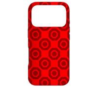 Carcasa para iPhone 17 Pro Red Repeated Octagons Lines Squares Geometric Clean Pattern