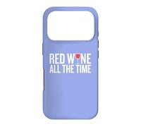 Carcasa para iPhone 17 Pro Red Wine All The Time Fun Drinking Slogan