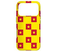 Carcasa para iPhone 17 Pro Red Yellow Stars Square China Color Chinese Mandarin Pattern