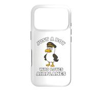 Carcasa para iPhone 17 Pro Regalo de pájaro de Albatros con Texto en inglés Just a Boy Who Loves Airplanes