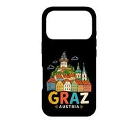Carcasa para iPhone 17 Pro Regalo de Recuerdo de Viaje de Graz Austria Dibujado a Mano