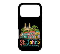 Carcasa para iPhone 17 Pro Regalo histórico de Viaje de St Johns Antigua y Barbuda Dibujado a Mano