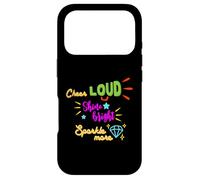 Carcasa para iPhone 17 Pro Regalo para animadoras Cheer Cheer Loud Shine Bright