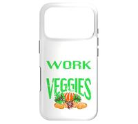 Carcasa para iPhone 17 Pro Regalo Retro Vegano con el Texto I'm Done with Work Let's Eat Veggies
