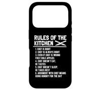 Carcasa para iPhone 17 Pro Reglas de la Cocina Funny Master Cook Chef Cocinar Broma