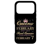 Carcasa para iPhone 17 Pro Reinas Reales Nacen el 7 de febrero, cumpleaños 7 de febrero