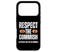 Carcasa para iPhone 17 Pro Respect The Commish Funny Fantasy Football Commissioner