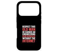 Carcasa para iPhone 17 Pro Respect This Old Man Engineering Without Internet -