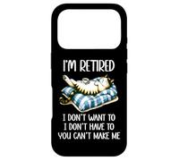 Carcasa para iPhone 17 Pro Retirement Not My Problem Im Retired Dont Have To Cat Coffee
