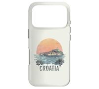 Carcasa para iPhone 17 Pro Retro Croacia Paisaje Vintage Souvenir
