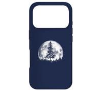 Carcasa para iPhone 17 Pro Retro Full Moon & Minimalist Pine Tree Vintage Graphic
