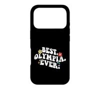Carcasa para iPhone 17 Pro Retro Groovy Best Olympia Ever First Name Día de la Madre Niña