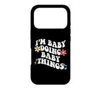 Carcasa para iPhone 17 Pro Retro Groovy Im Baby Doing Baby Things Funny Día de la Madre