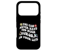 Carcasa para iPhone 17 Pro Retro Groovy Nunca Puedes Tener Demasiada Aurora En Tu Vida