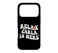Carcasa para iPhone 17 Pro Retro Groovy Relax Carla Is Here Funny Nombre del Día de la Madre