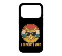 Carcasa para iPhone 17 Pro Retro Ich Mache Was ich Want, Cat Funny Cat Lover