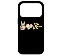 Carcasa para iPhone 17 Pro Retro Leopardo Paz Corazón Karma Boho Espiritual