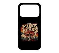 Carcasa para iPhone 17 Pro Retro Mountain Cross El Fuego Todavía Arde