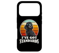 Carcasa para iPhone 17 Pro Retro Vintage I've Got Standards Black Standard Poodle Dog