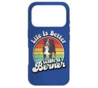 Carcasa para iPhone 17 Pro Retro Vintage Life Is Better Bernese Mountain Dog Lover
