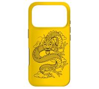 Carcasa para iPhone 17 Pro Retro Vintage Zodiac Lunar New Year Black Chinese Dragon