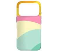 Carcasa para iPhone 17 Pro Retro Waves Swirls Pastel Rainbow Wavy Stripes 70s Aesthetic