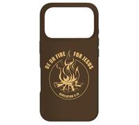 Carcasa para iPhone 17 Pro Revelation 3:15 Be on Fire for Jesus Christian Faith Camping