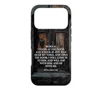 Carcasa para iPhone 17 Pro Revelation 3:20 I Stand at The Door and Knock - Jesus Quote